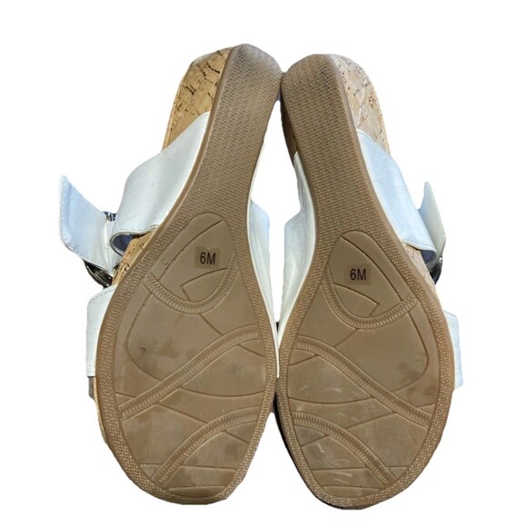 Impo White Wedge Slide Sandals Size 6 - Picture 5 of 7